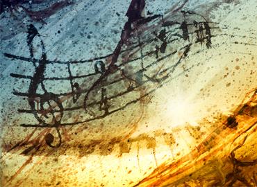 An illustration of musical notes.